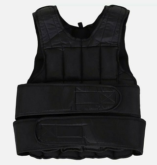 Weight Vest Adjustable Exerice Workout w/ 36 Weights Padding black 15kg